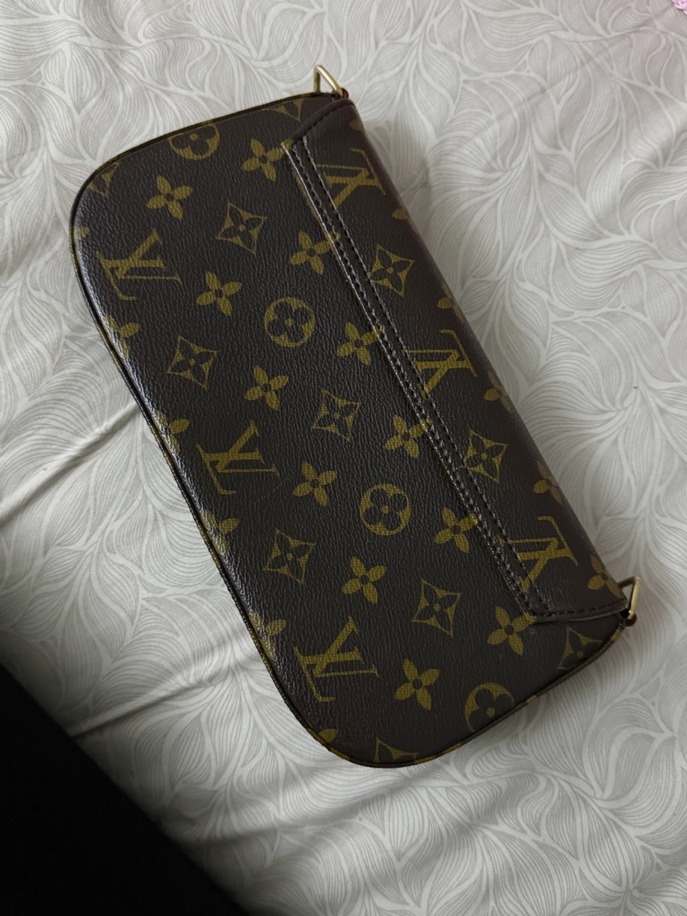 Louis Vuitton Monogram Canvas Brown and Gold Shoulder Pouch